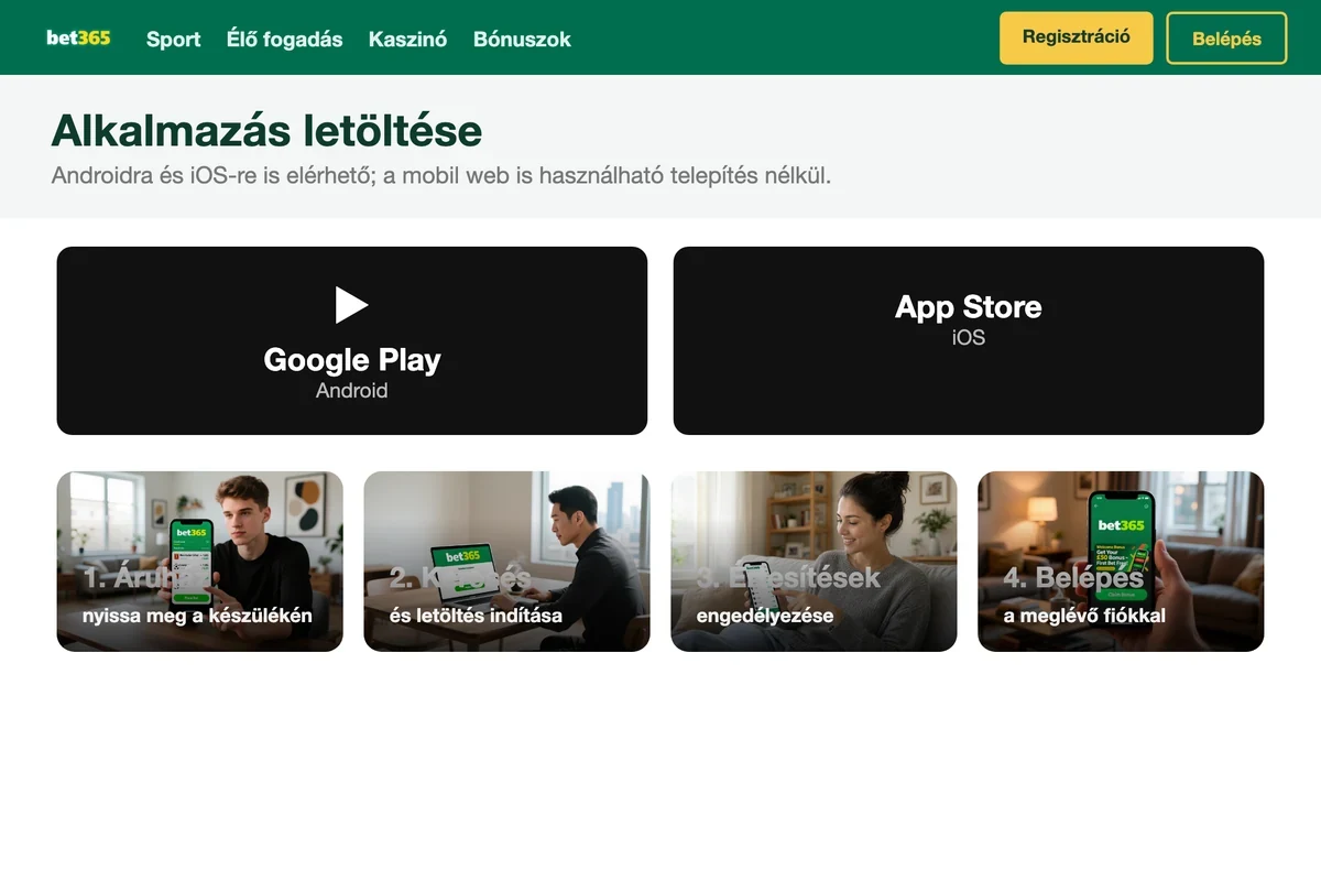 Mobil app telepítése: Android és iOS
