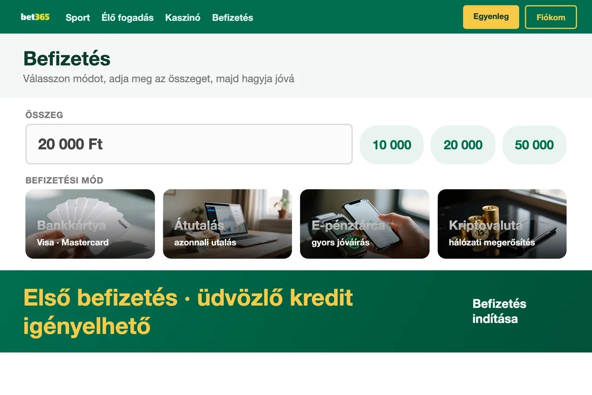 Befizetési módok és a hozzájuk tartozó ellenőrzések